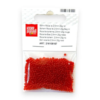 Lasiset siemenhelmet 2,5mm 20g, 157 Punainen