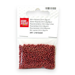 Lasiset siemenhelmet 2,5mm 20g, 240 Pinkki