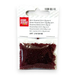 Lasiset siemenhelmet 2,5mm 20g, 165 Karmiini