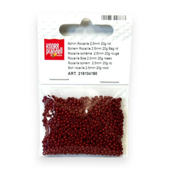 Lasiset siemenhelmet 2,5mm 20g, 150 Punainen