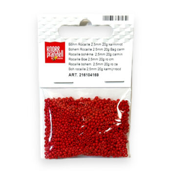 Lasiset siemenhelmet 2,5mm 20g, 169 Karmiini