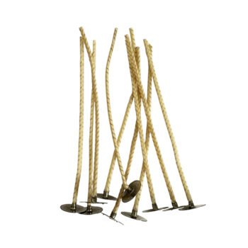 Stabilo vahattu sydänlanka metallilaatalla soijavahakynttilälle, koko 16