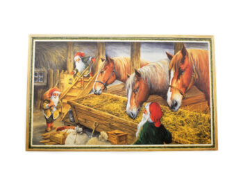 Joulujuliste, 20 Hevoset syömässä tallissa