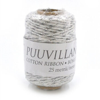 Puuvillanaru 2mm 25m, 3551 Valkohopea