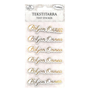 Tekstitarra, 8854 Paljon onnea kulta