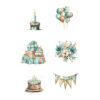Reprint kuviokartonki A4, KP0097 Birthday