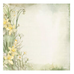 Reprint Skräppipaperi 30x30cm, RP0621 Easter Daffodil