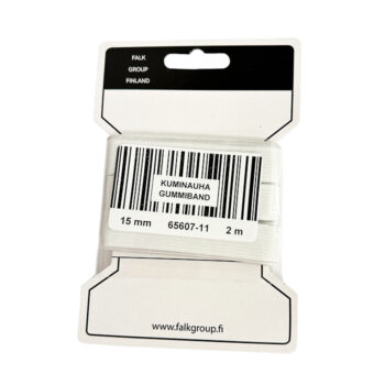 Kuminauha 15mm 2m, valkoinen