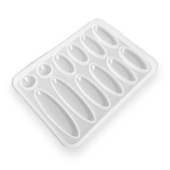 Silikonimuotti, Ovaali riipukset