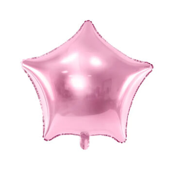 Foliopallo tähti 40cm, vaaleanpunainen