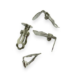 Klipsikorvakoru 10mm, hopean värinen 4kpl