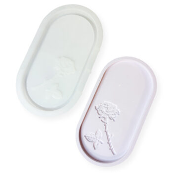 Silikonimuotti, Ovaali tarjotin ruusu