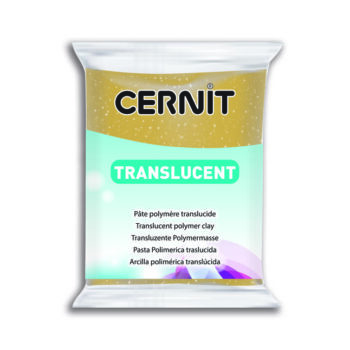Cernit Translucent 56g, 050 Glitter gold