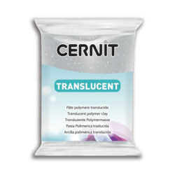 Cernit Translucent 56g, 080 Glitter silver