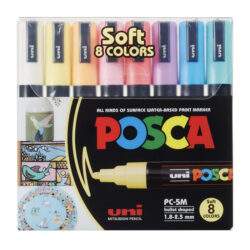 Posca Maalikynäsetti 5M 1,8-2,5 mm, Pastellivärit 8kpl