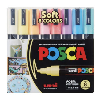 Posca Maalikynäsetti 5M 1,8-2,5 mm, Pastellivärit 8kpl