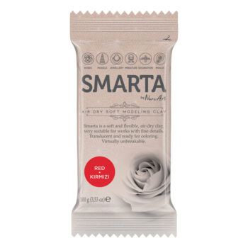 Smarta Clay Ilmakuivuva massa 100g, Red