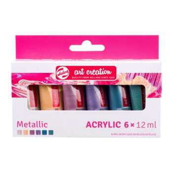 Talens Art Creation akryylivärisetti 6x 12ml, Metallic