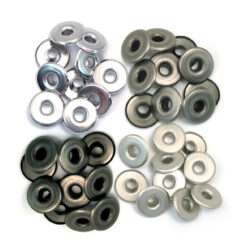 We R Wide Eyelets, metallisävyt hopea 40 kpl