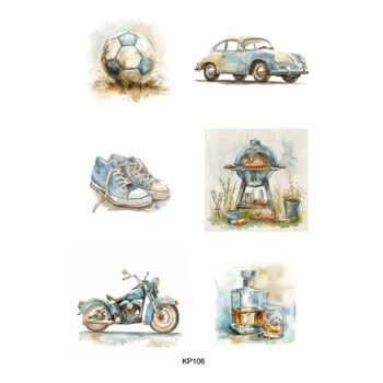 Reprint kuviokartonki A4, KP106 Guys