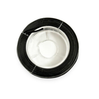 Joustava korulanka, musta 1mm 5m