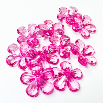 Muovihelmi kukka, Pinkki 10kpl