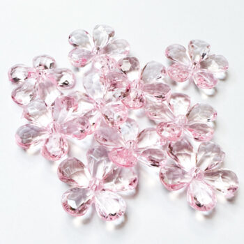 Muovihelmi kukka, Vaaleanpunainen 10kpl