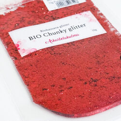 BIO Chunky Glitter 10g, Punainen