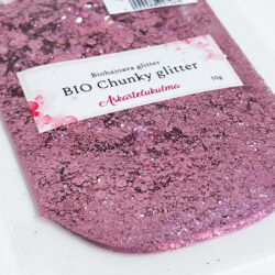BIO Chunky Glitter 10g, Vaaleanpunainen