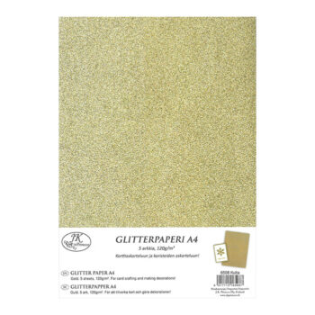 Glitterpaperi A4, 6508 kulta 5kpl