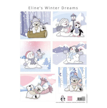 Marianne Design kuviopaperi A4, AK0094 Winter Dreams