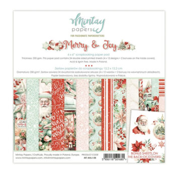 Mintay Papers Paperilehtiö 15x15cm, Merry & Joy