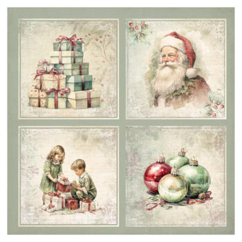 Reprint Skräppipaperi 30x30cm, Christmas Time RP0608 Cards