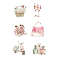 Reprint kuviokartonki A4, KP0116 Girly