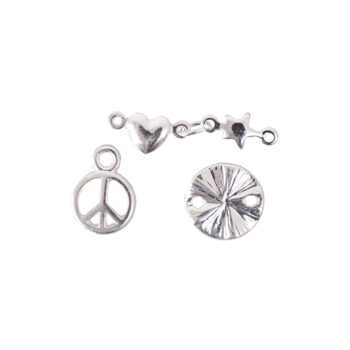 Rico Design metalliriipukset 3kpl, 08 Hopea