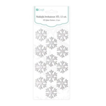 DP Craft 3D Glittertarrat, Lumihiutaleet