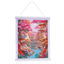 Craft Buddy Timanttimaalaus ripustuslistoilla 35x45cm, Cherry Blossom, Partial Crystal