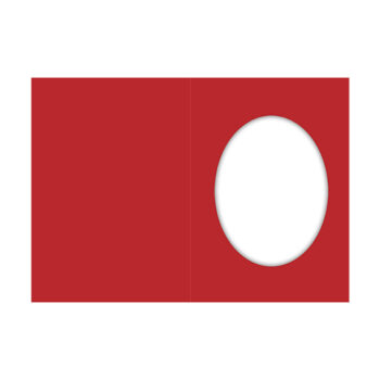 2-osainen korttipohja soikealla aukolla, 7582 Punainen