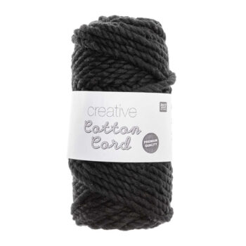 Rico Design Creative puuvillanaru 5mm 25m, black