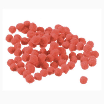 Pompomit 7mm, punainen 100kpl