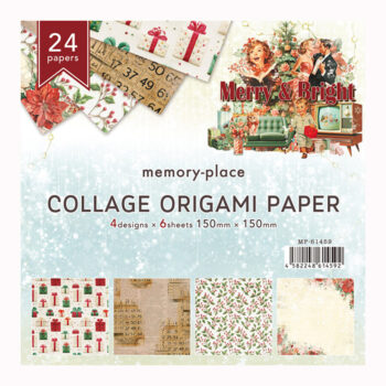 Collage Origami paperilajitelma 15x15cm