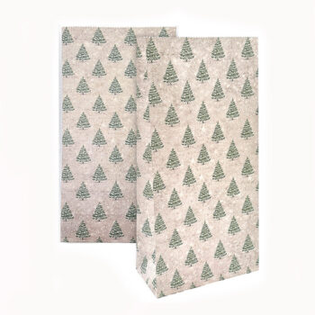 Lahjapussit, 7213 Kuuset vihreä vintage 5kpl