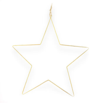 Metallikehikko, tähti 35cm, kulta