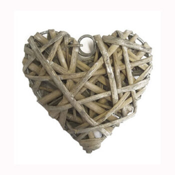 Koristesydän 7x8cm, 3801 Natur