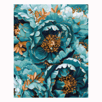 Ideyka Painting by numbers 40x50cm, KHO 3276 Blooming harmony with metallic paints