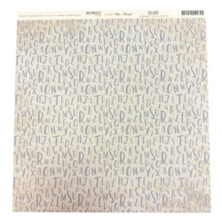 Reprint Skräppipaperi 30x30cm, RP0372 Alphabet blue