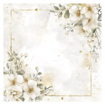 Reprint Skräppipaperi 30x30cm, RP0670 Marry Me, Flowers