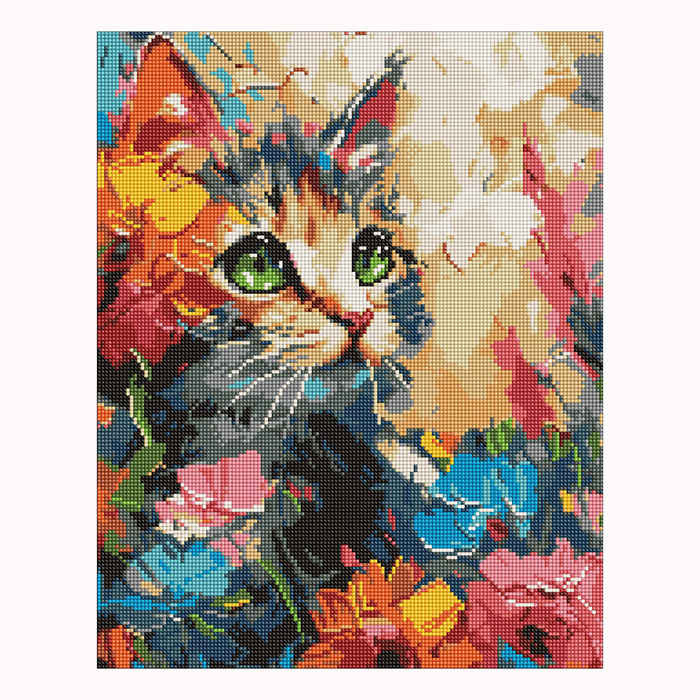 Timanttimaalaus Fluffy kitty