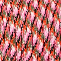 Paracord naru 4mm, 25 Pinkki-punainen mix