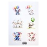 Reprint Kuviokartonki A4, KP0127 Cute Elephants